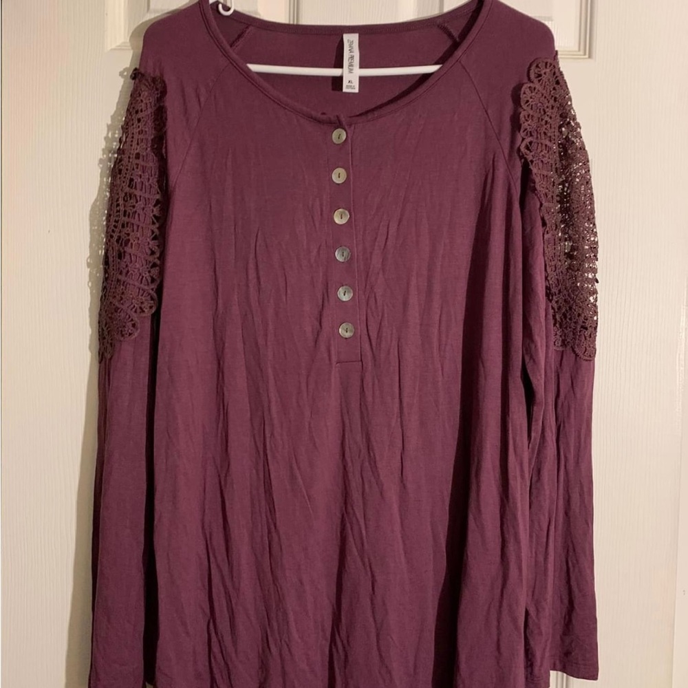 Purple Zenana with lace inserts